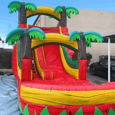 Tropical Red Jungle Water Slide